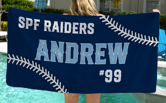 SPF RAIDERS BASEBALL TOWEL