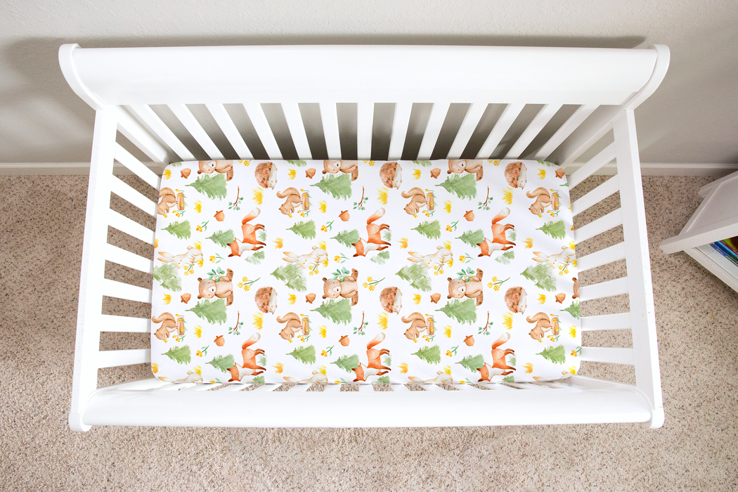 Fitted Crib Sheet - Forest Friends