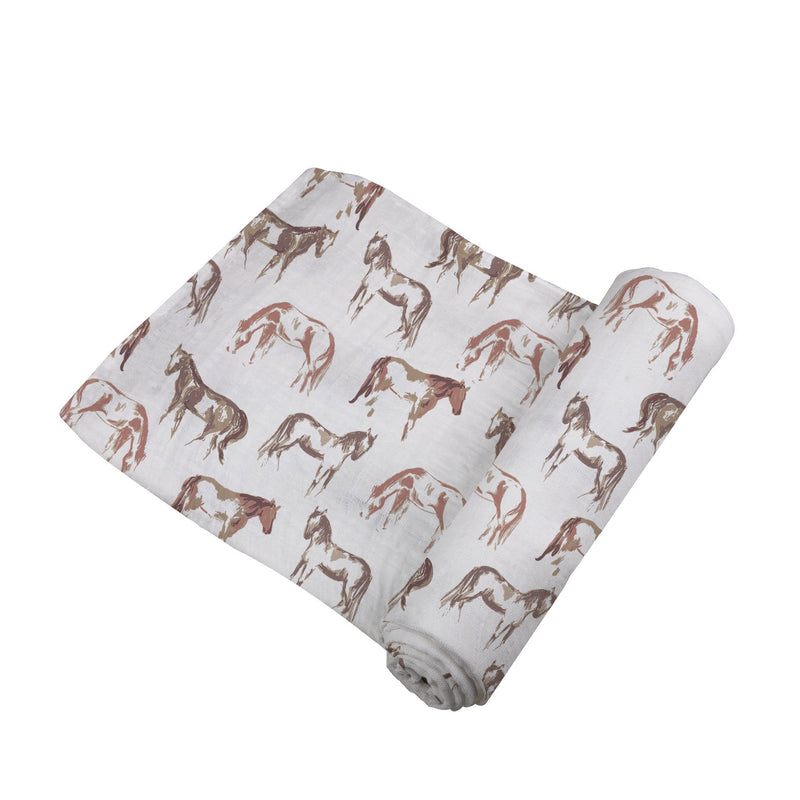 Wild Horses Bamboo Swaddle