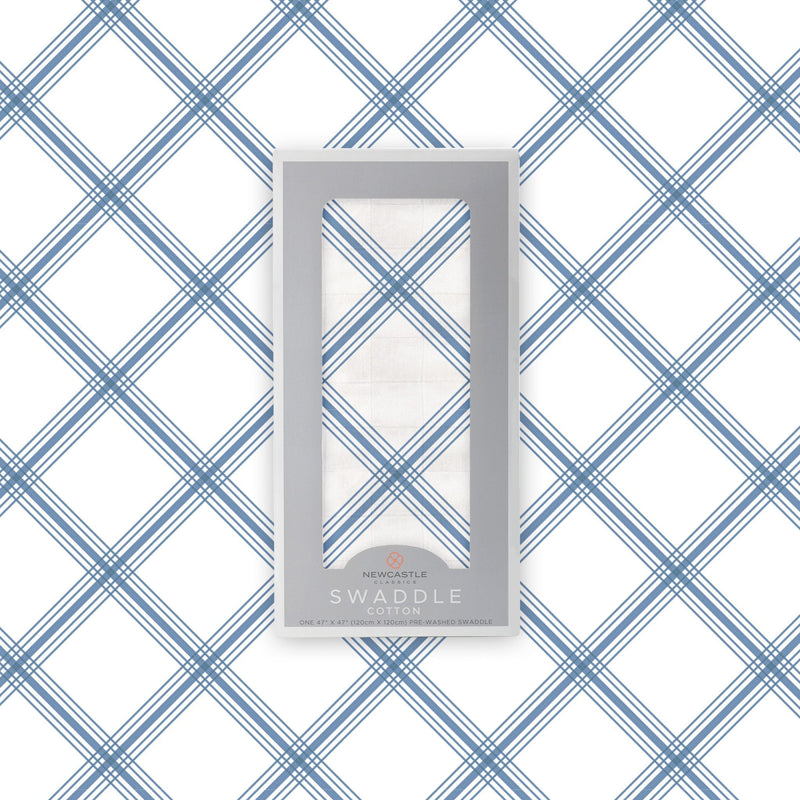 Blue Buffalo Check Plaid Swaddle