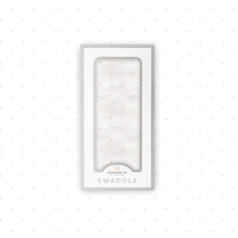 Pink Polka Dot Bamboo Muslin Swaddle