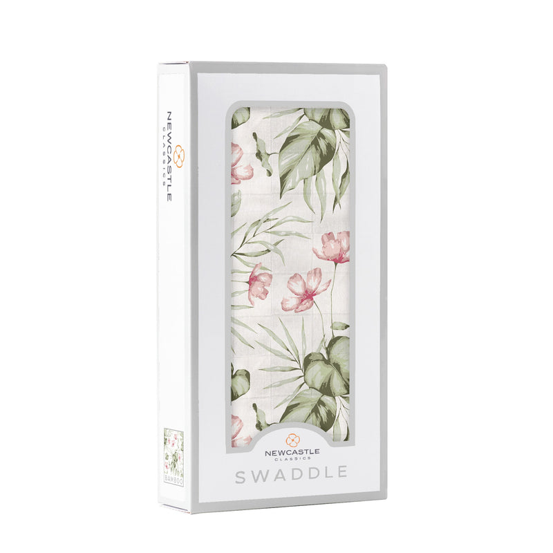 Silver Pink Orchid Swaddle