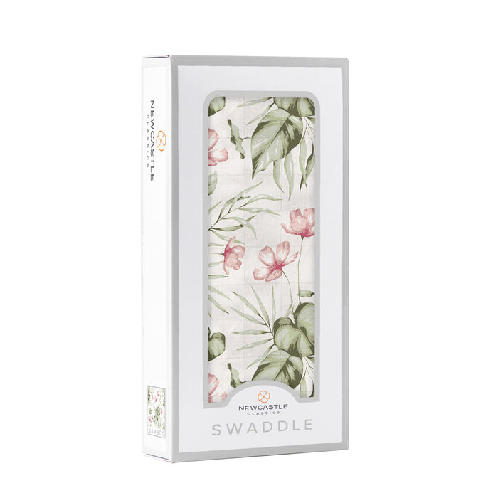 Silver Pink Orchid Swaddle