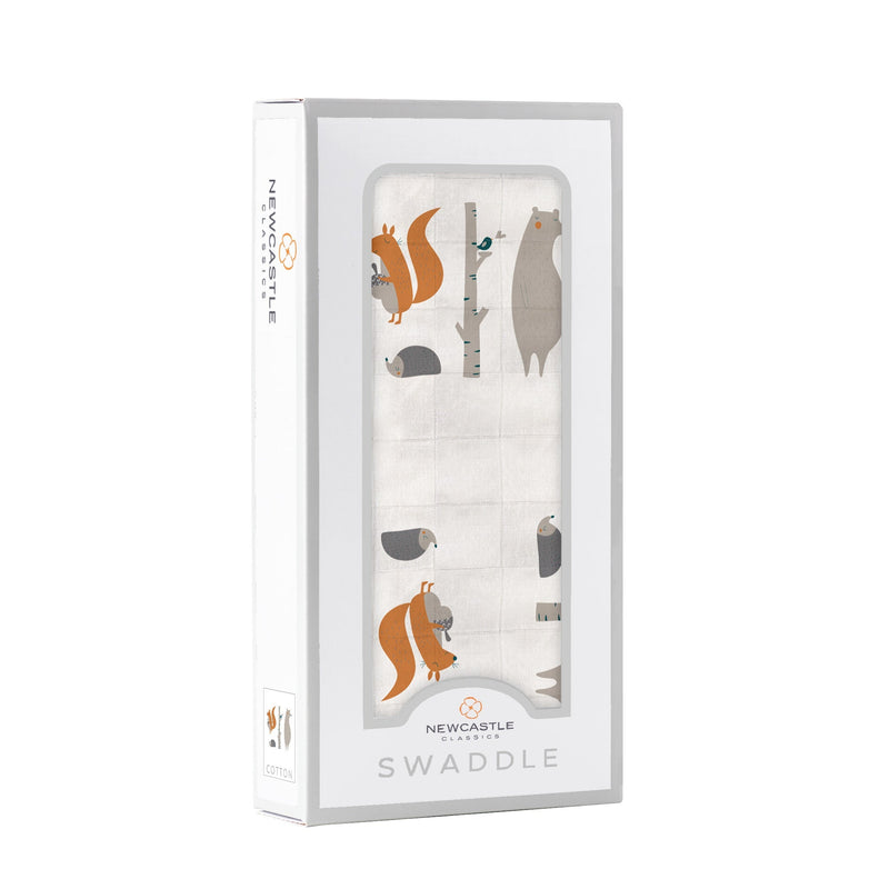 Forest Friends Cotton Muslin Swaddle
