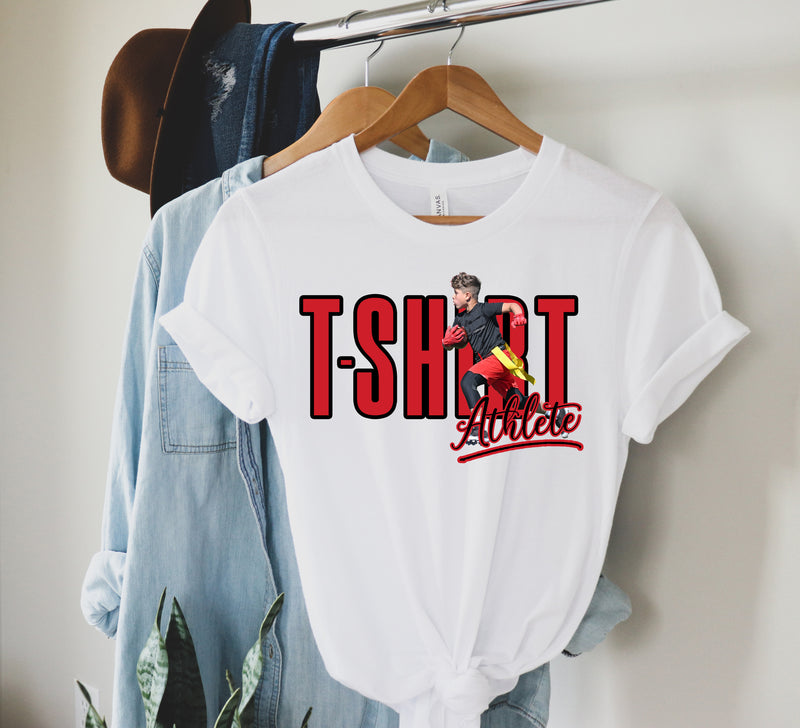 Personalized Athlete Team Hoodie, Crewneck, Long Sleeve or Tee – Custom Image with Player Photo, Team Name & Colors