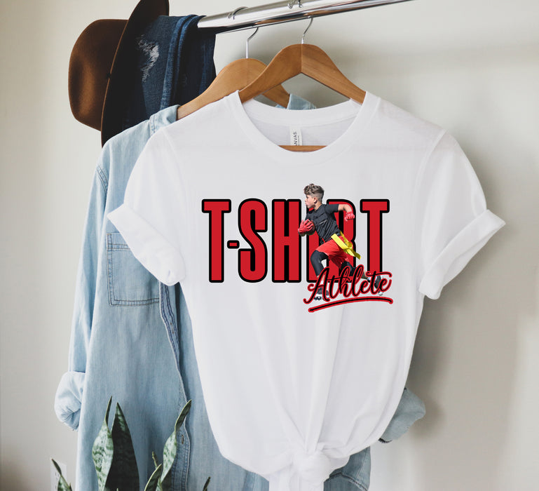 Personalized Athlete Team Hoodie, Crewneck, Long Sleeve or Tee – Custom Image with Player Photo, Team Name & Colors