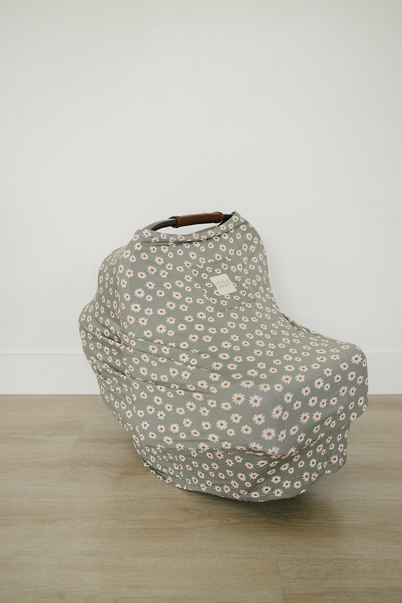 Light Green Daisy Bamboo Multi-Use Cover