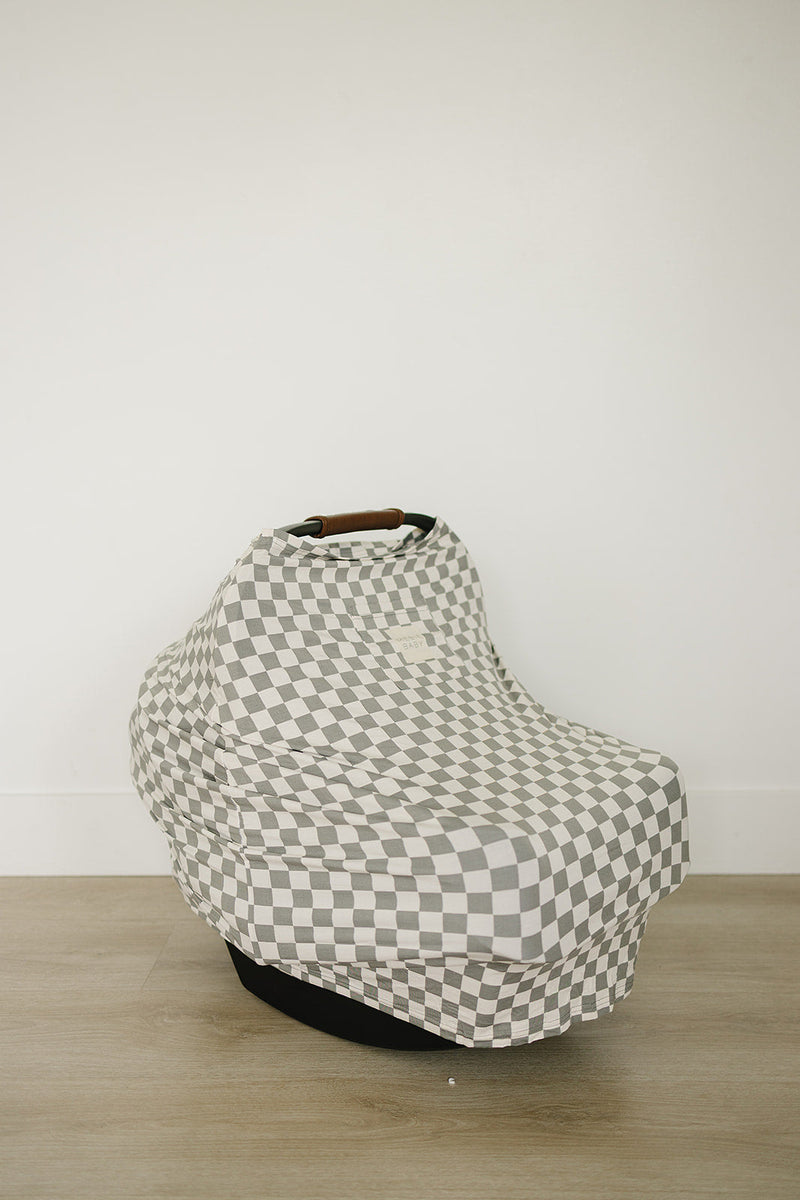 Light Green Checkered Bamboo Multi-Use Cover