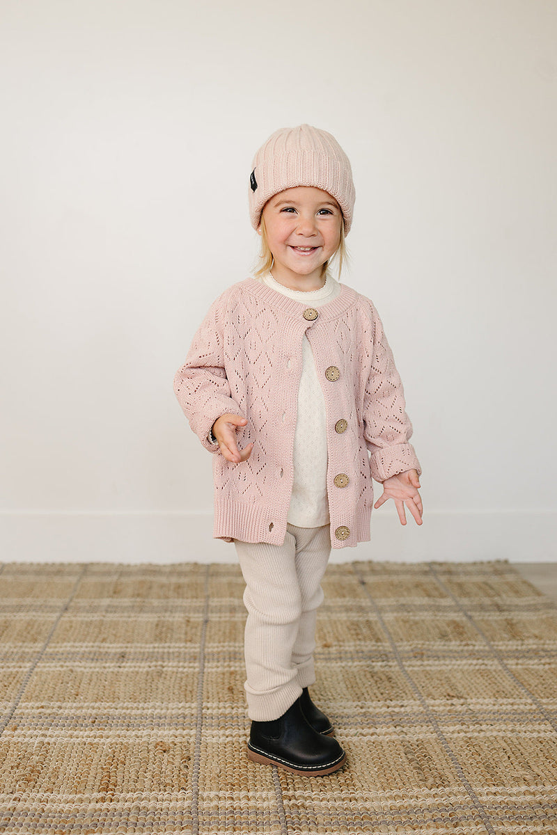 Light Pink Chunky Knit Beanie
