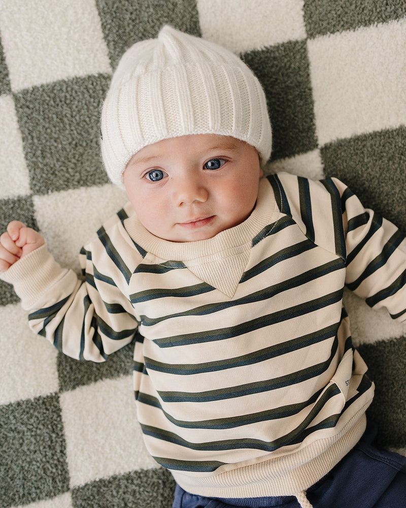 White Chunky Knit Beanie
