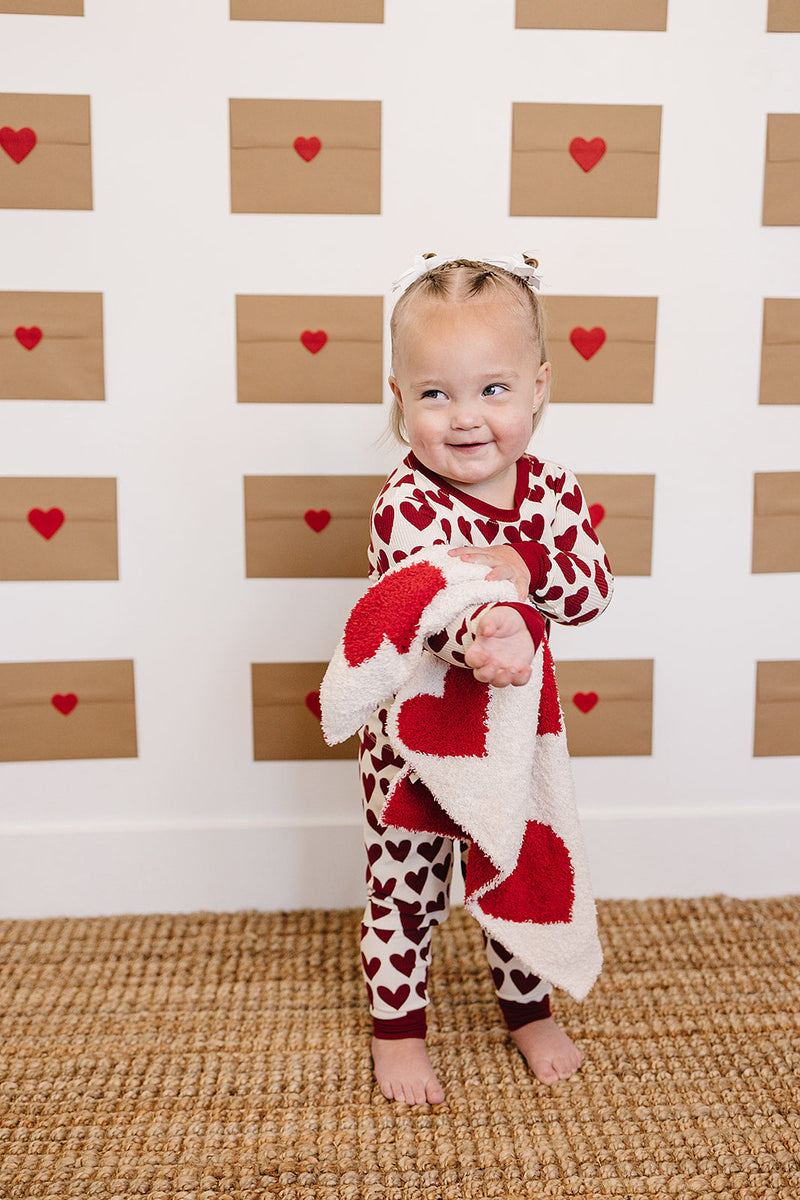 Hearts Plush Blanket