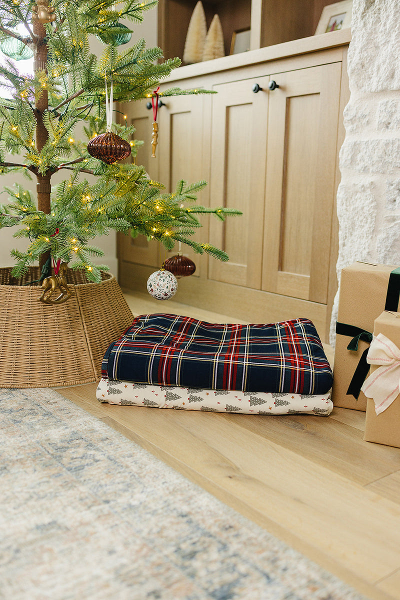 Christmas Plaid Bamboo Fleece Quilt