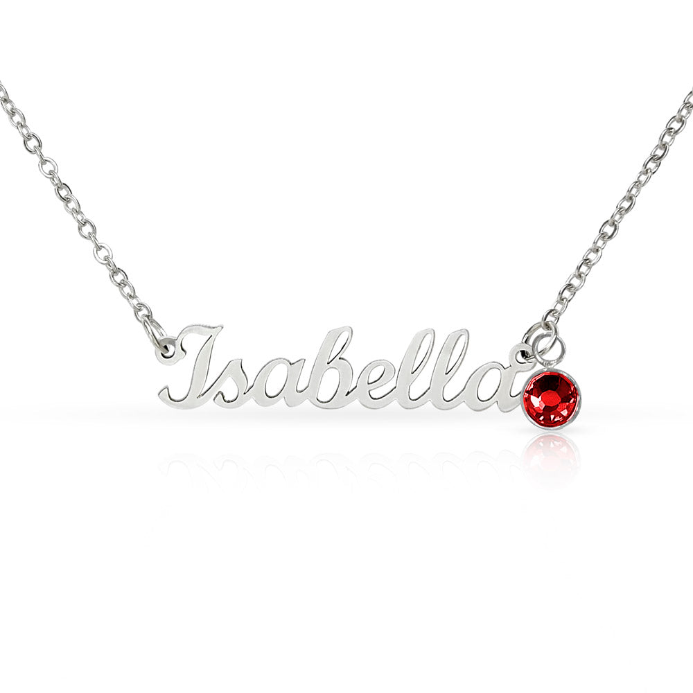 Personalized Birthstone Name Necklace | Custom Gift for Her