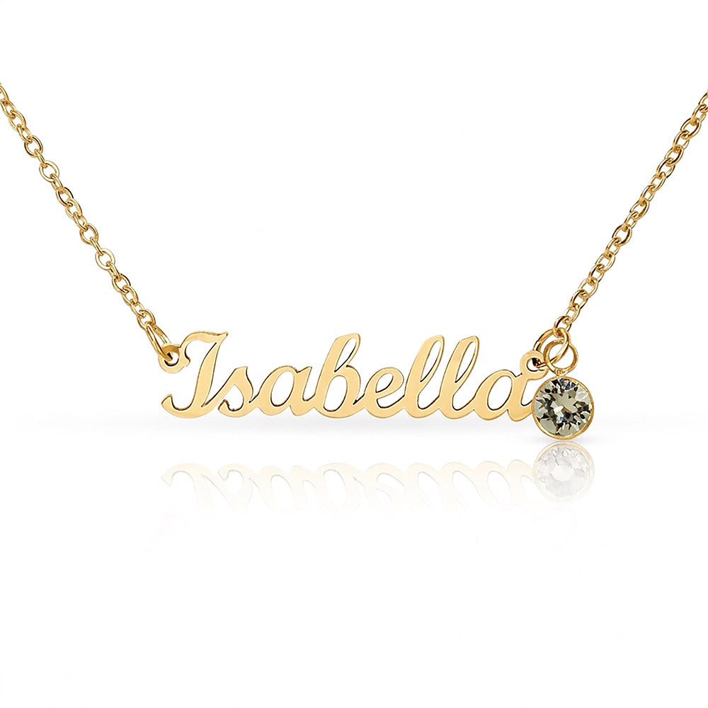 Personalized Birthstone Name Necklace | Custom Gift for Her