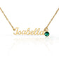 Personalized Birthstone Name Necklace | Custom Gift for Her