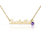 Personalized Birthstone Name Necklace | Custom Gift for Her