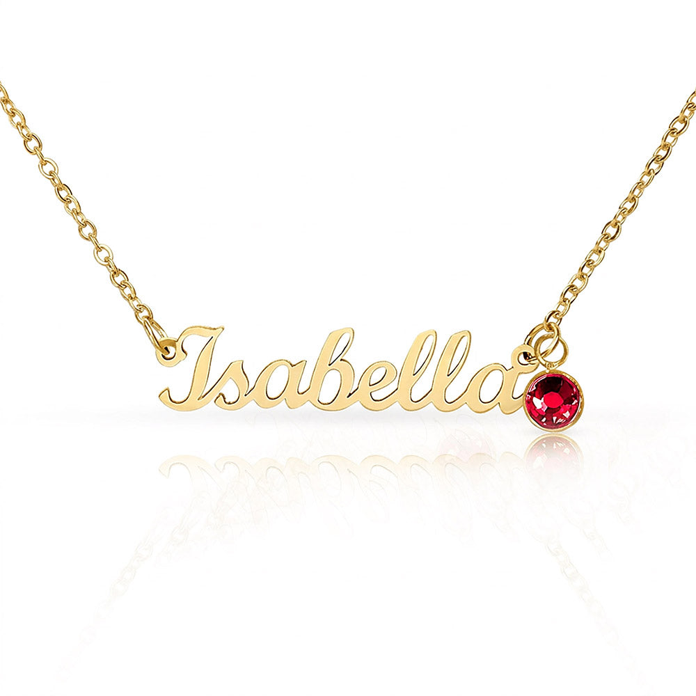 Personalized Birthstone Name Necklace | Custom Gift for Her