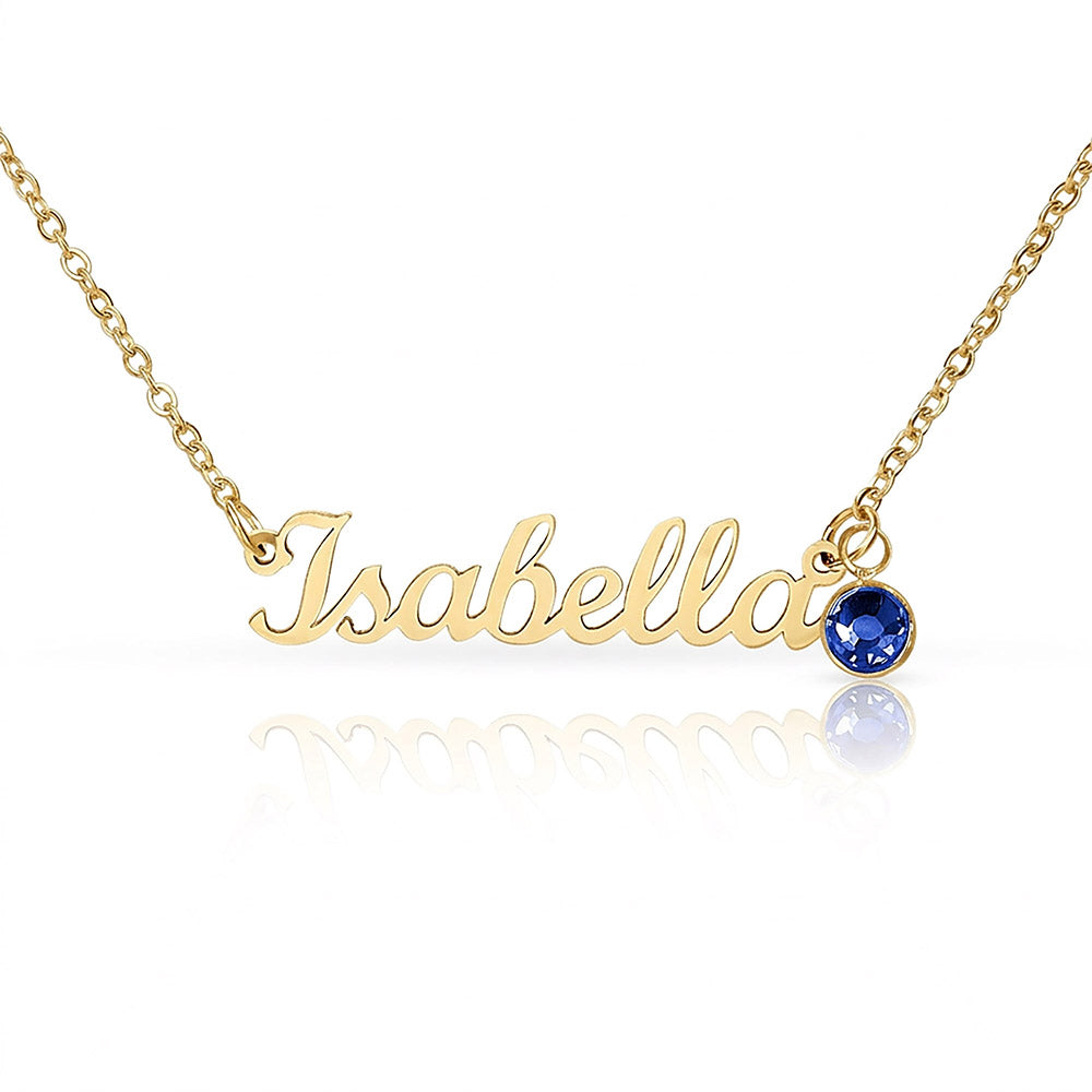 Personalized Birthstone Name Necklace | Custom Gift for Her