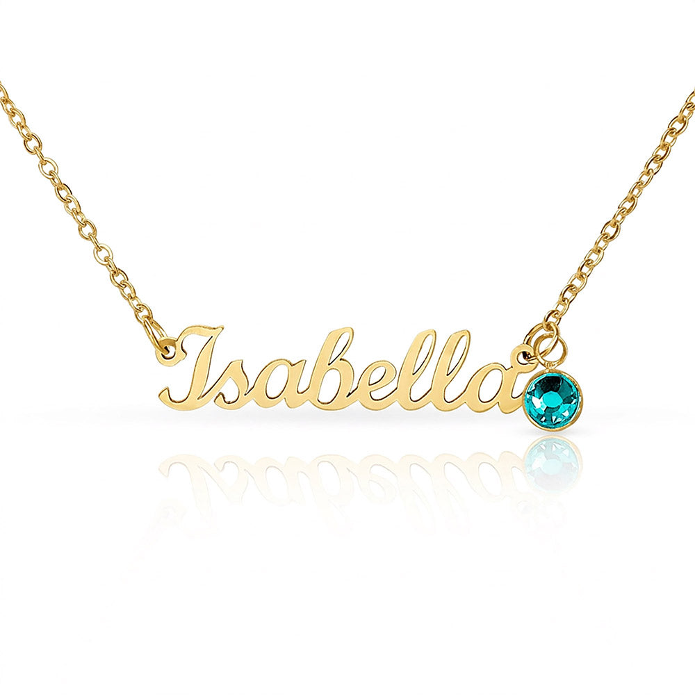 Personalized Birthstone Name Necklace | Custom Gift for Her