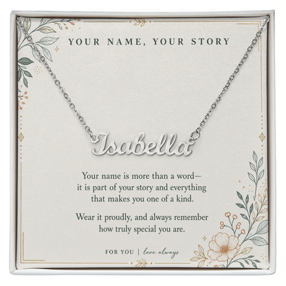 Your Name, Your Story – Personalized Script Name Necklace for Her