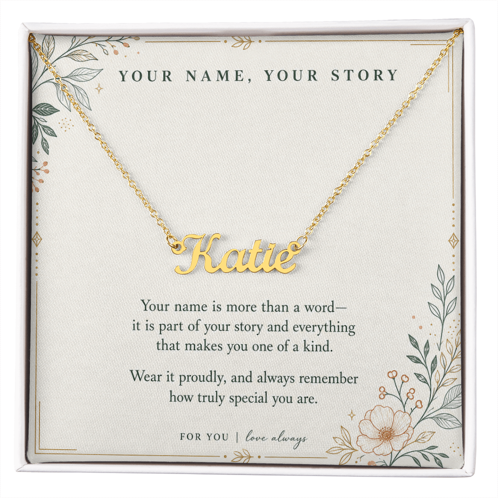 Your Name, Your Story – Personalized Script Name Necklace for Her