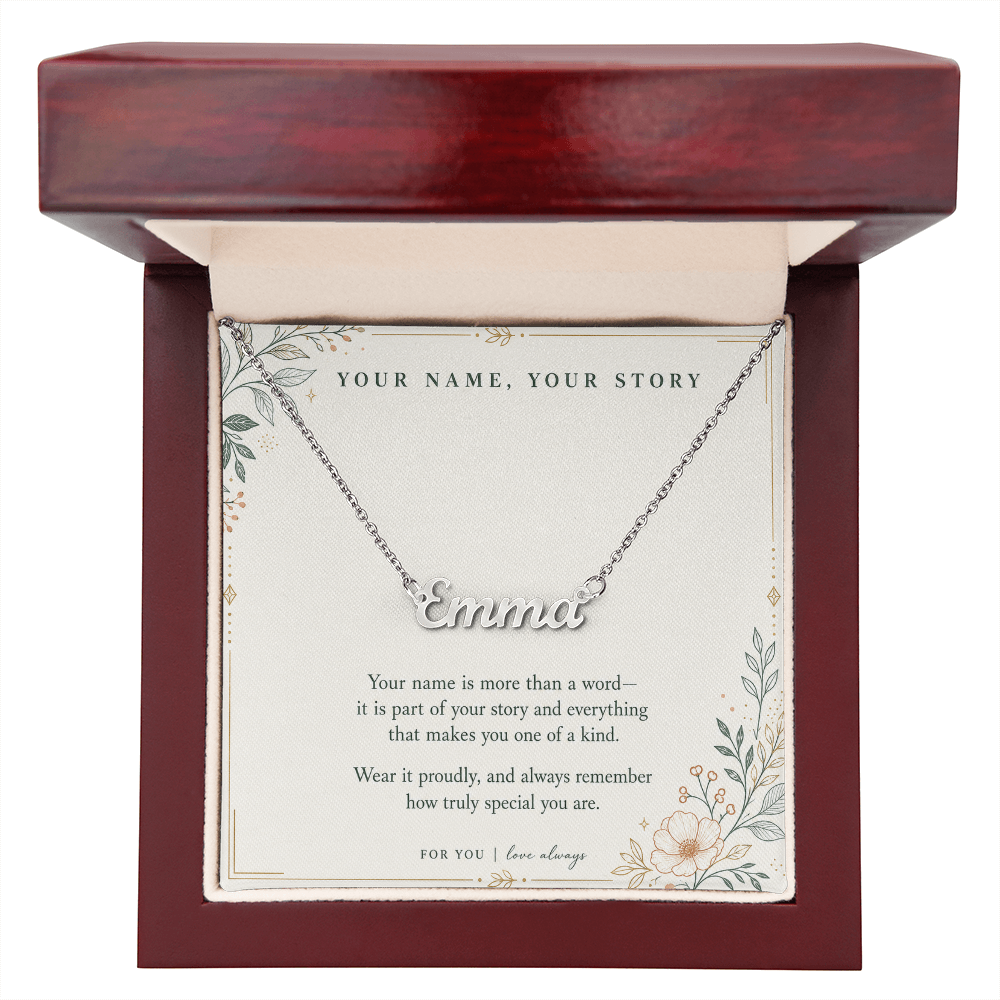 Your Name, Your Story – Personalized Script Name Necklace for Her