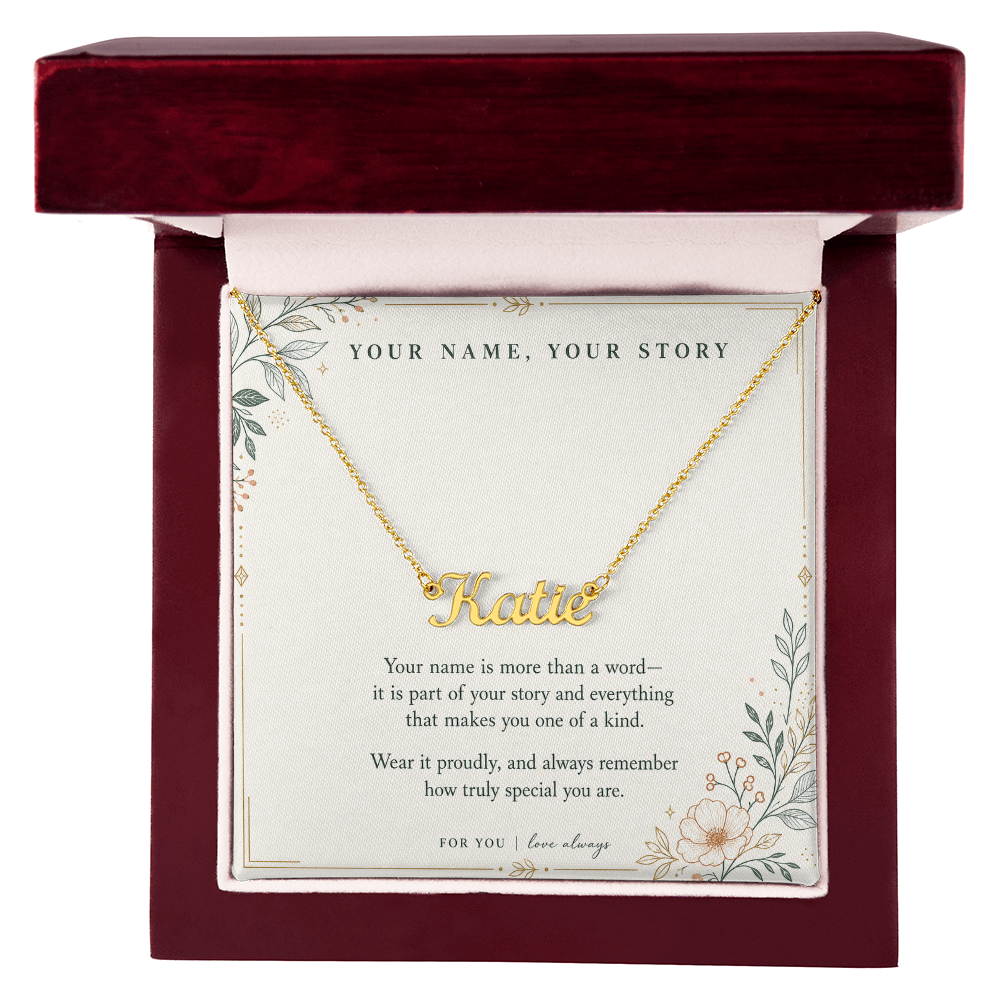Your Name, Your Story – Personalized Script Name Necklace for Her