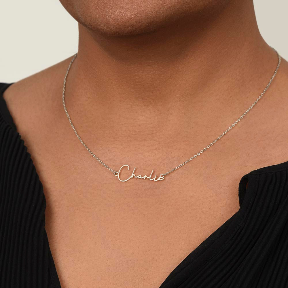 Your Name, Your Story – Personalized Signature Name Necklace for Her