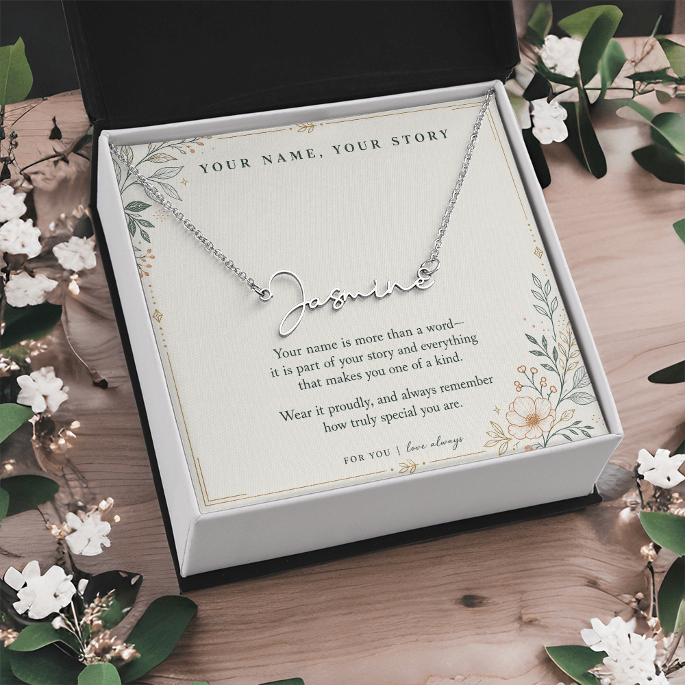 Your Name, Your Story – Personalized Signature Name Necklace for Her
