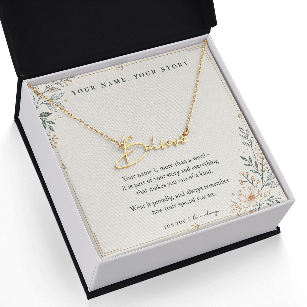 Your Name, Your Story – Personalized Signature Name Necklace for Her