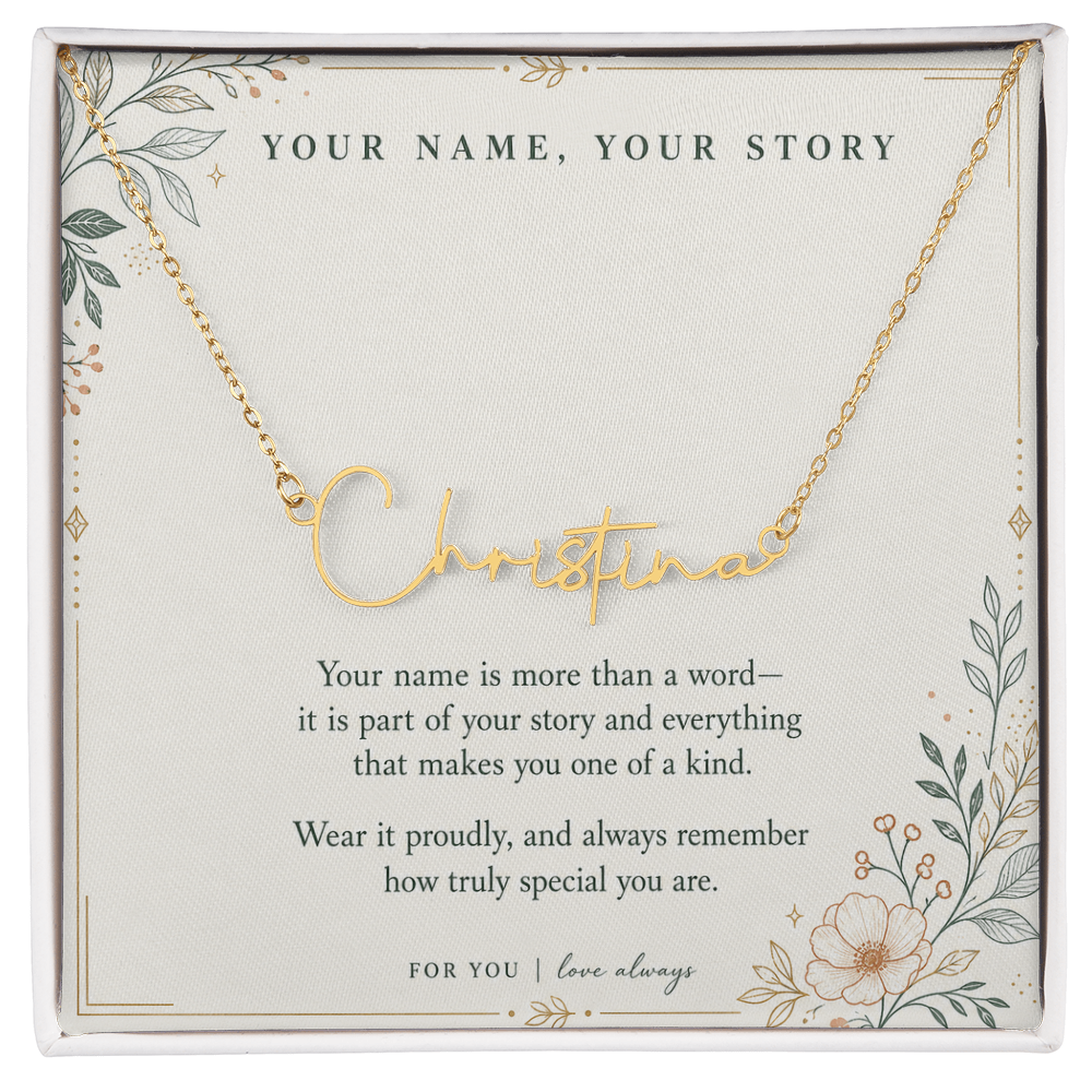 Your Name, Your Story – Personalized Signature Name Necklace for Her