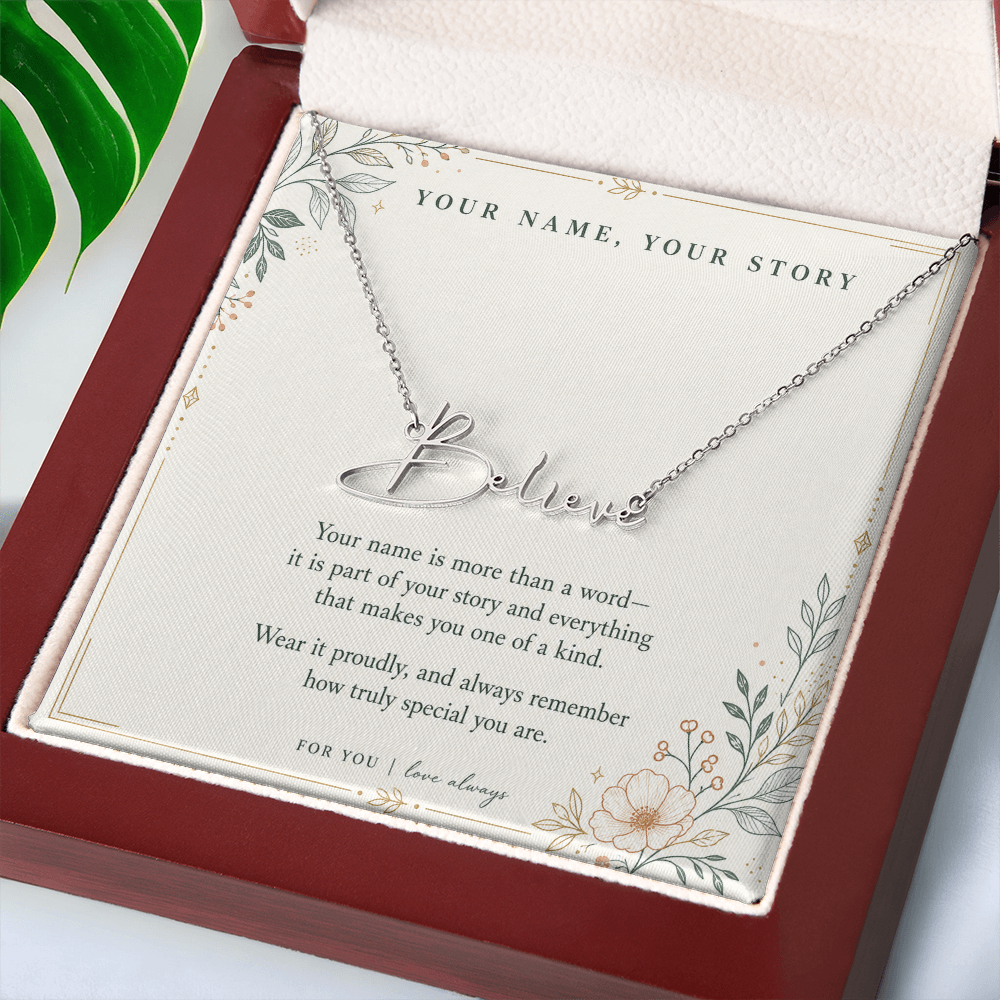 Your Name, Your Story – Personalized Signature Name Necklace for Her