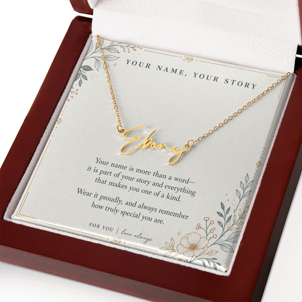 Your Name, Your Story – Personalized Signature Name Necklace for Her