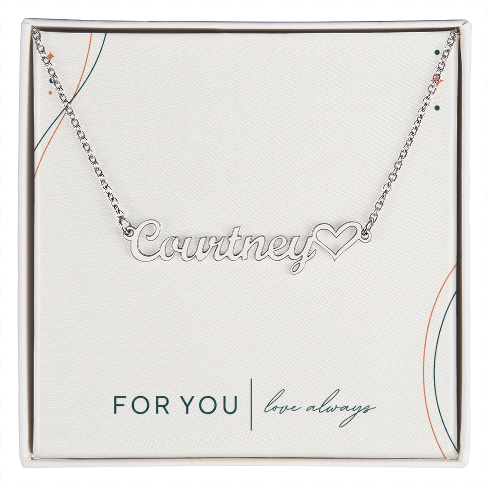 Customizable Heart Name Necklace