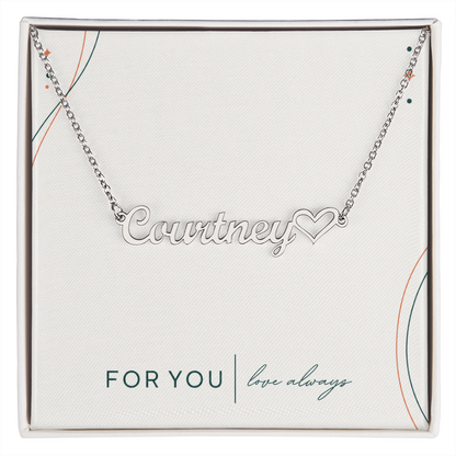 Customizable Heart Name Necklace