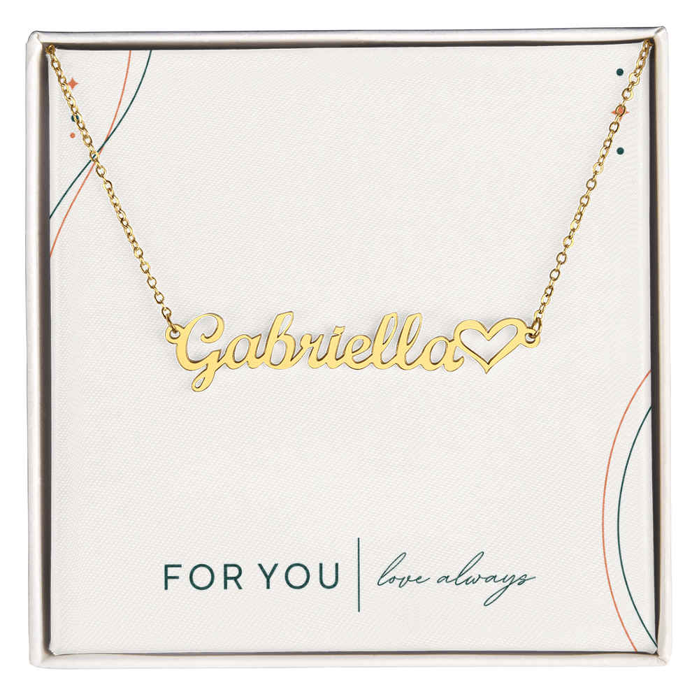 Customizable Heart Name Necklace