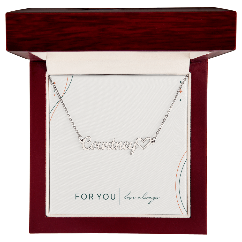 Customizable Heart Name Necklace