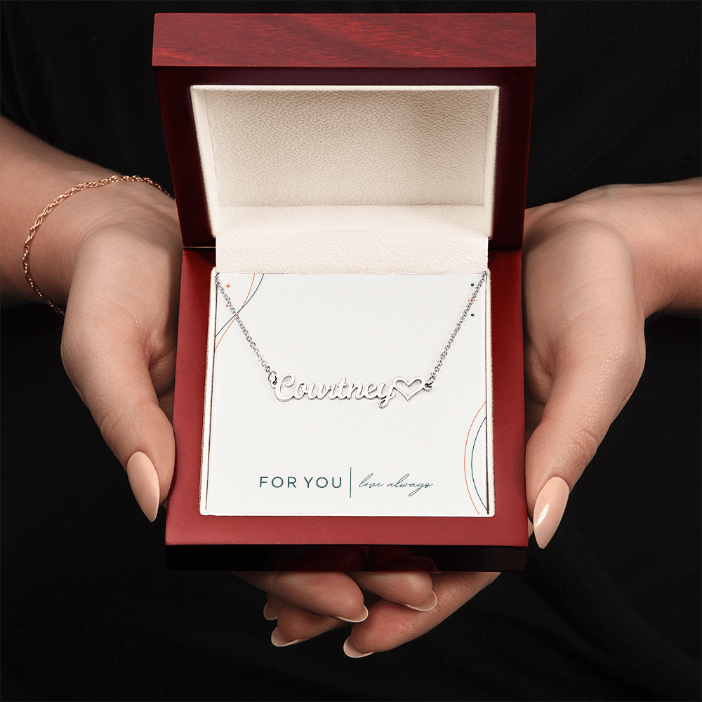 Customizable Heart Name Necklace