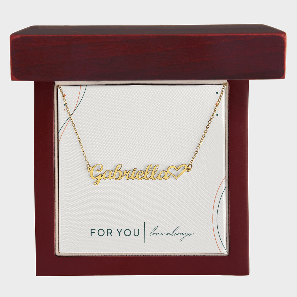 Customizable Heart Name Necklace
