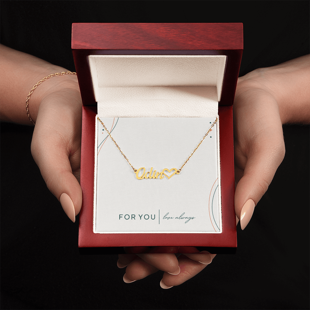 Customizable Heart Name Necklace
