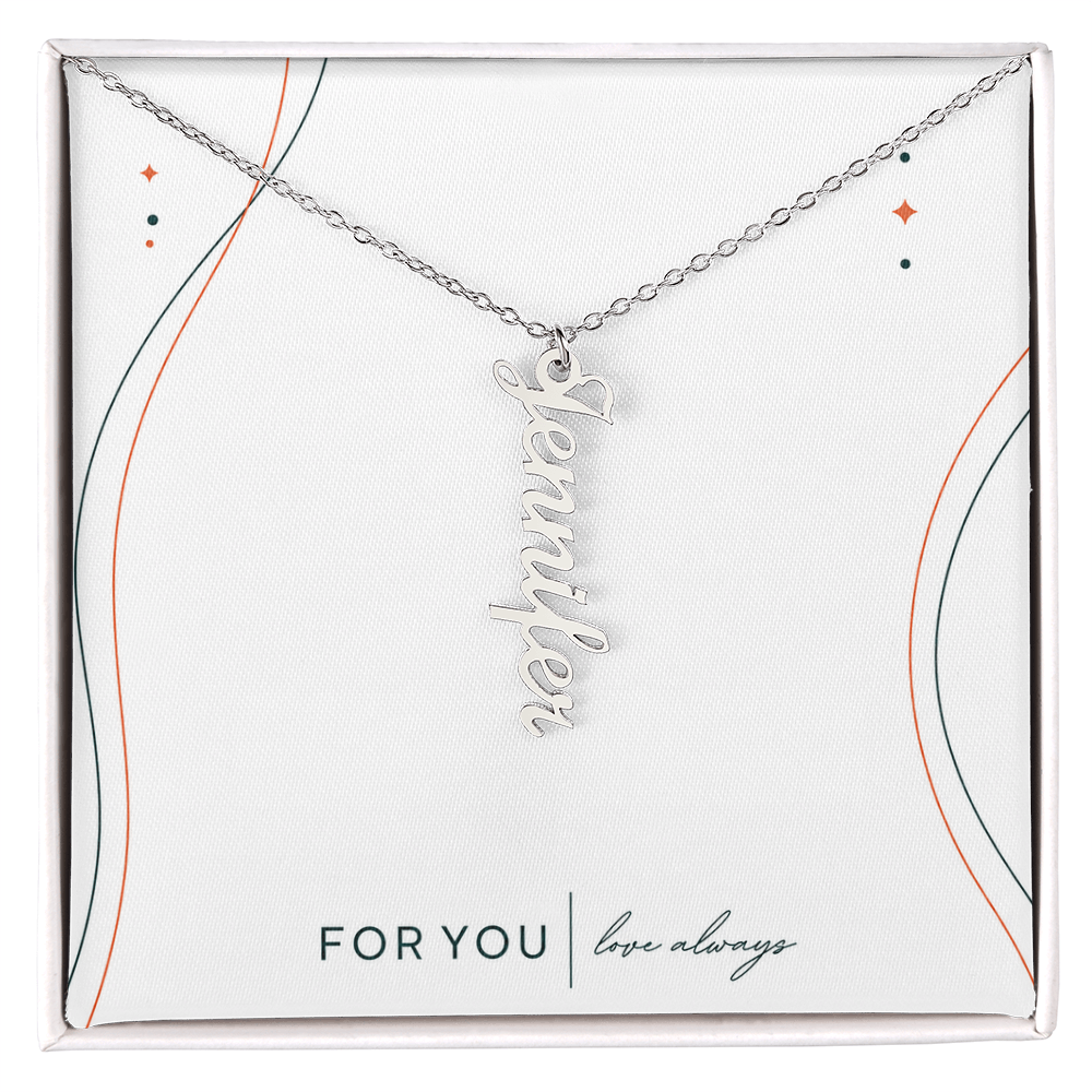 Personalized Vertical Name Necklace