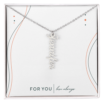 Personalized Vertical Name Necklace