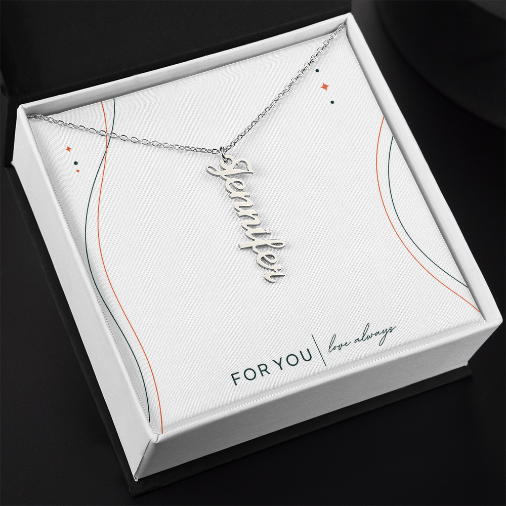 Personalized Vertical Name Necklace
