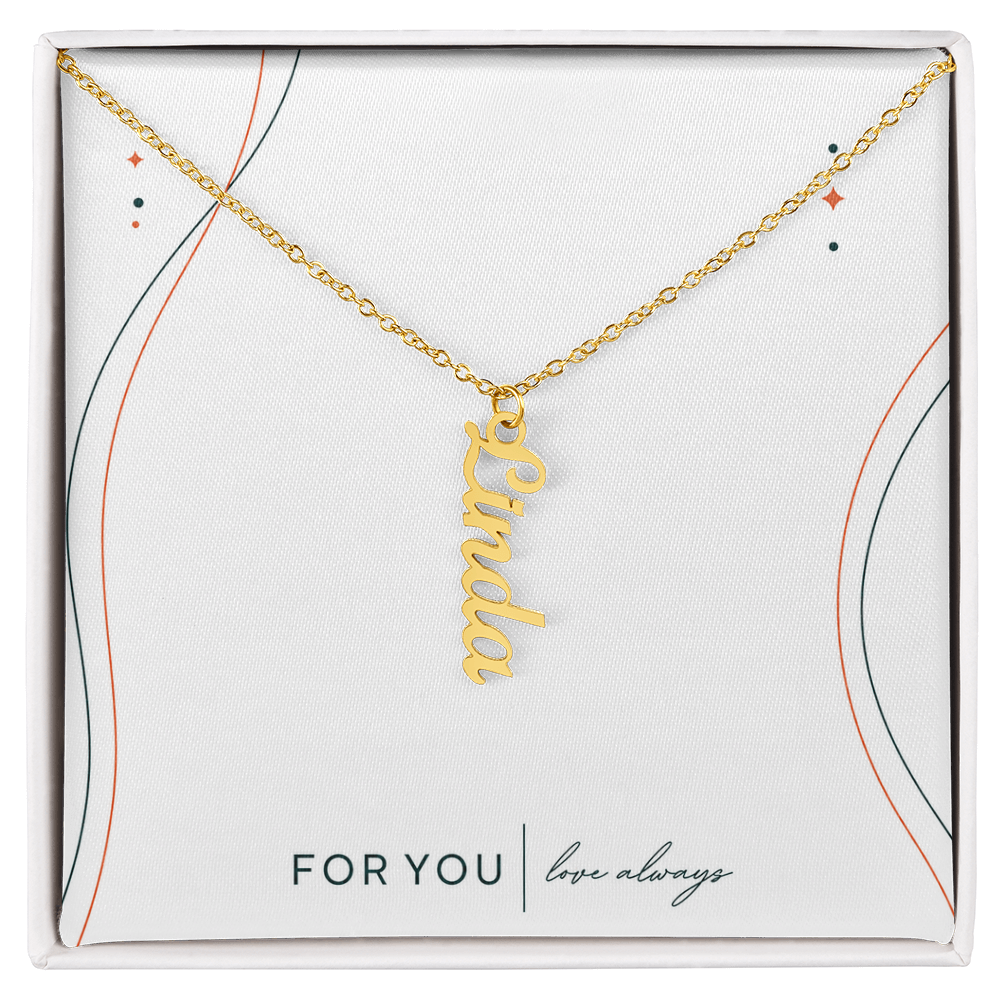 Personalized Vertical Name Necklace