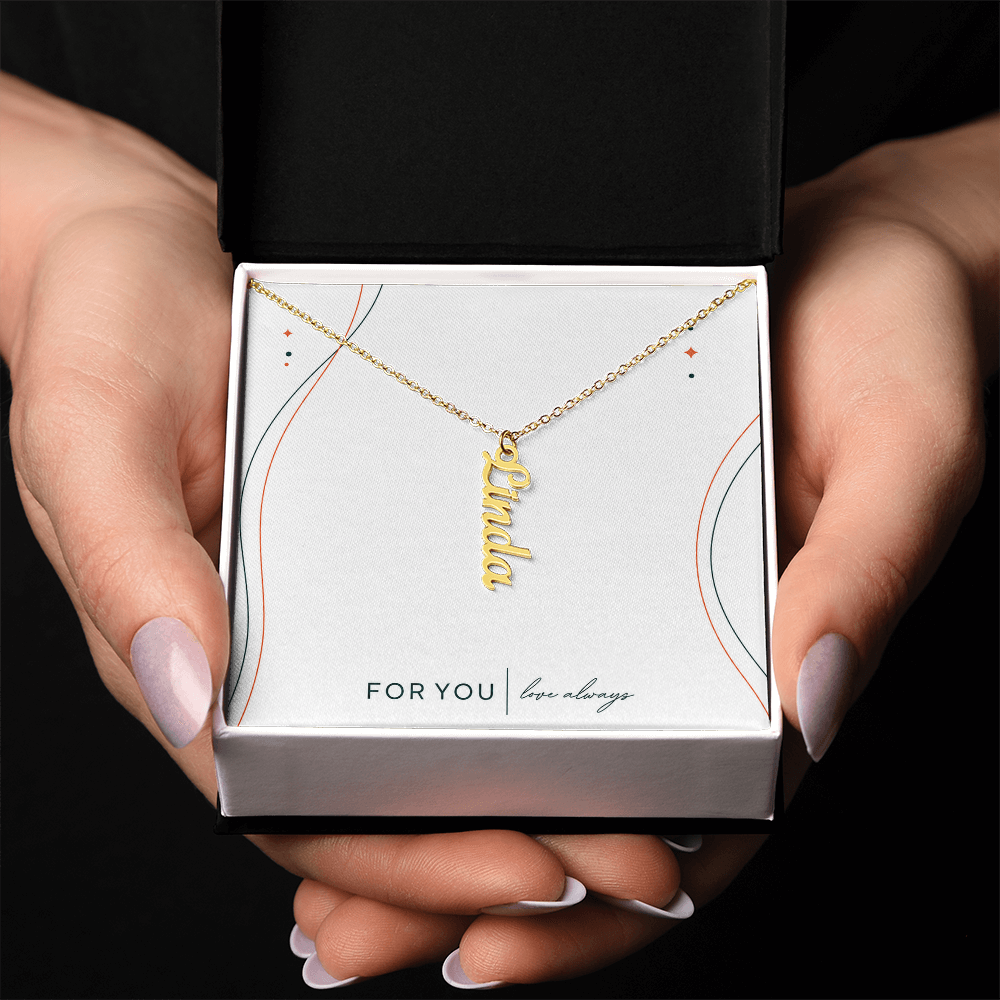 Personalized Vertical Name Necklace