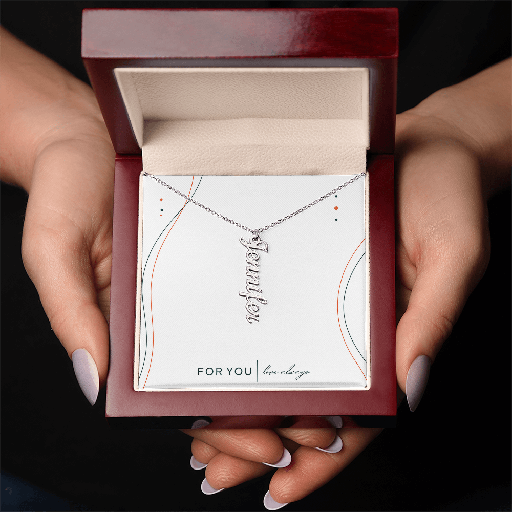 Personalized Vertical Name Necklace