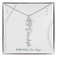 Personalized Birth Flower Name Necklace | No Custom Message Card