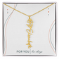 Personalized Birth Flower Name Necklace | No Custom Message Card