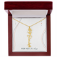 Personalized Birth Flower Name Necklace | No Custom Message Card