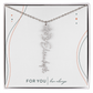 Personalized Birth Flower Name Necklace | No Custom Message Card